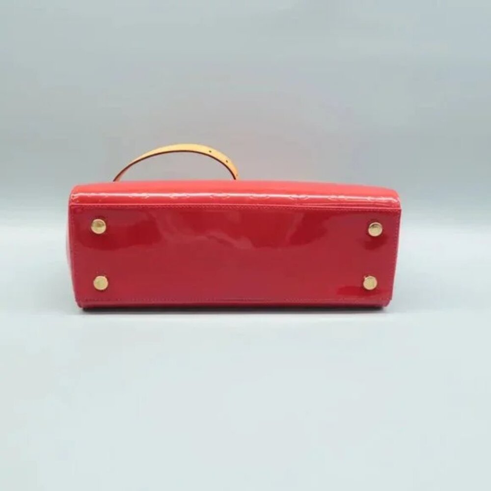 100% Authentic Louis Vuitton Brea Red Monogram Patent Leather Satchel - Picture 5 of 12